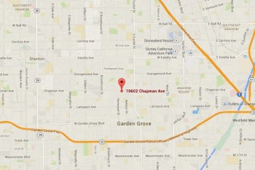 Map showing location of CHOC Children’s Health Center, Garden Grove